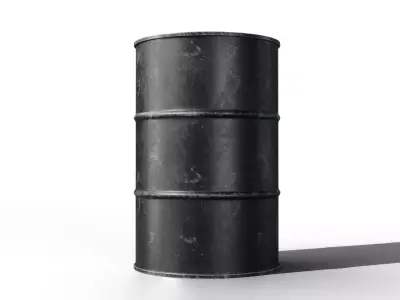 Steel Barrel - Black - Dirty 3D model
