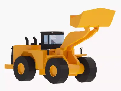 Loader Construction L929 Simplified Low-poly 3D model