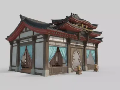 Asian Ancient Architecture Clinic 3D model