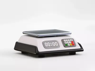 Digital Scale Low-poly 3D model