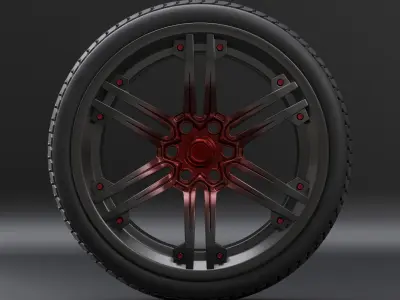 Generic car wheel N3 3D model