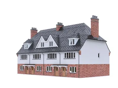 English Brick House 06 Low-poly 3D model