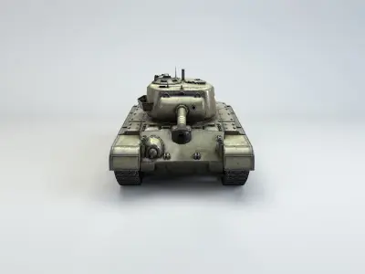 Low Poly M26 Pershing Medium Tank Low-poly 3D model