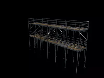 wooden Scaffolding 3D model
