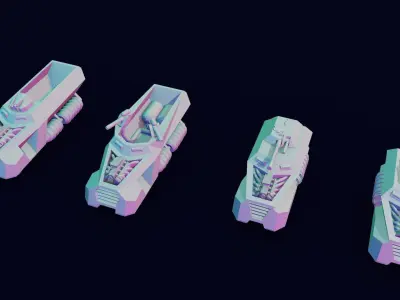 Dystopian APC truck 3D print model