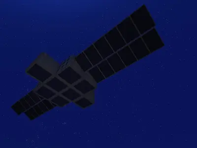 Modular Station Free low-poly 3D model