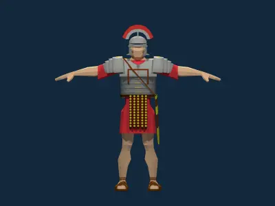 Roman Legionary and Centurion Low-poly 3D model