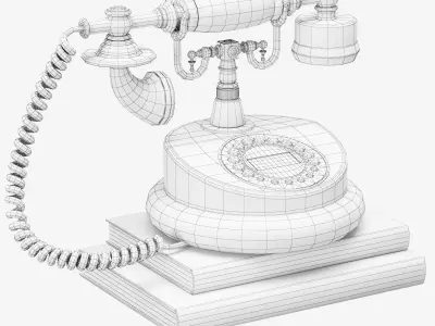 Retro Classic Phone 3D model