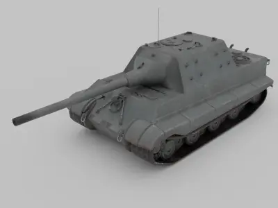 Jagdtiger Heavy Tank Destroyer Low-poly 3D model