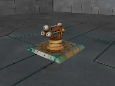 Tower Defense Turrets Low-poly 3D model