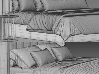 West Elm Shelter Side Storage Bed 3D model