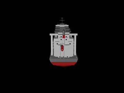 Cargo Ship  Low-poly 3D model buy