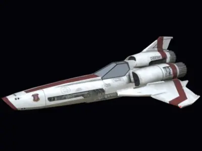 Viper Galactica Low-poly 3D model