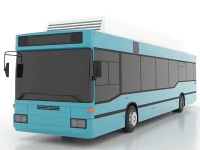 Mercedes-Benz O405N2U Hybrid Low Low-poly 3D model