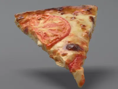 Realistic Pizza Piece 1 3D model