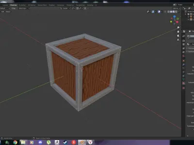 stylized box for maybe horror game or not Low-poly 3D model