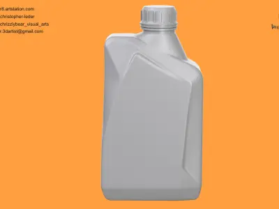 1L Canister High Quality 3D Model  3D model