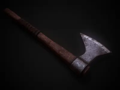 Hatchet axe Low-poly 3D model get