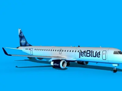 Embraer Emb-190 Jet Blue 2 3D model