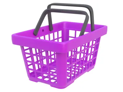 Shopping basket 07 3D model