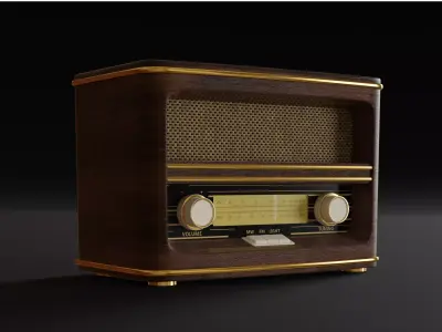 Old Radio 3d Model 3D model purchase