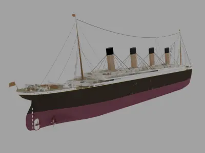 titanic new Low-poly 3D model