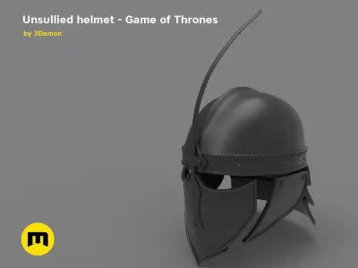 Game of Thrones Unsullied Helmet 3D print model