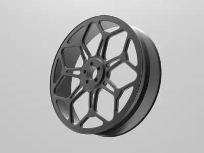 Premium 3D Printed Aluminum Rim for Luxury Vehicles II 3D print model