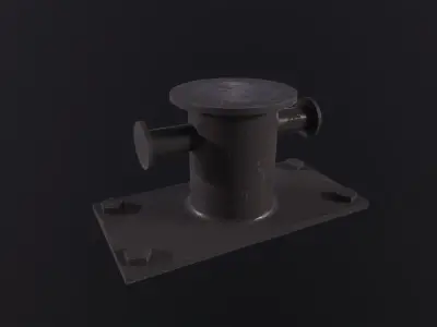 Sea bollard for ship and yachts 3D Model Low-poly 3D model