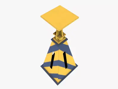 Industrial Jack Stand 2 Low-poly 3D model