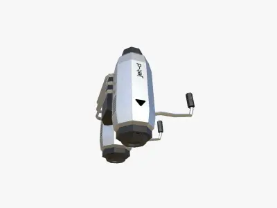 Jetpack Low Poly D05 - SciFi Character Design Low-poly 3D model