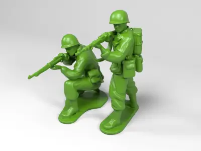 Plastic soldiers figures 3 3D print model