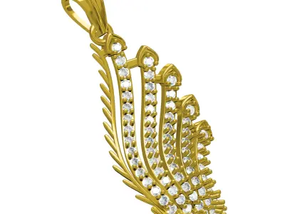 Antique Gorgeous Diamond Pendant 3D print model