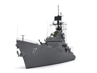 CG 17  -  USS Harry E Yarnell Low-poly 3D model
