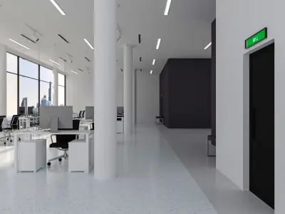Modern Office interior 3D model get