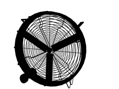 Low Poly Fan Low-poly 3D model