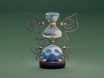 hourglass Low-poly 3D model