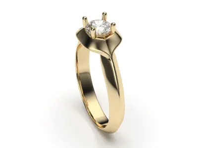 solitaire with ring sizes  8 part S106 3D print model