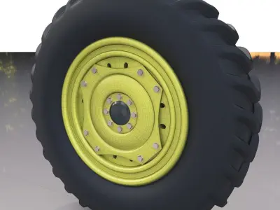Tractor tyre 3D model purchase