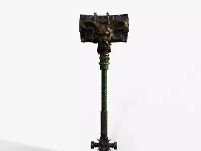 War Hammer 02 V2 Low-poly 3D model