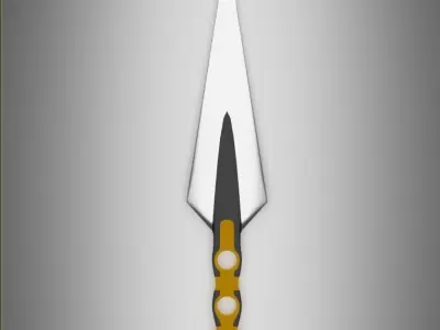 3d throwing knife Low-poly 3D model