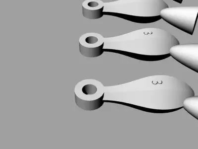 mold lead fishing 3D model