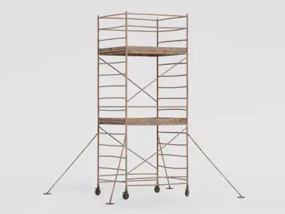 -Old Scaffolding V4- 3D model