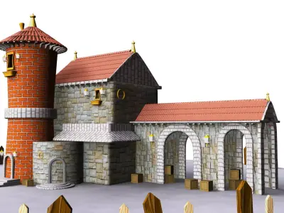 castle medieval 3D model buy