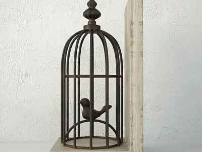 Birdcage Bookend 3D model