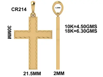 CROSS PENDANT CR214 3D print model