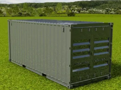 20FT ISO Shipping Container  3D model