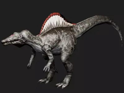 dinosaur Low-poly 3D model 22