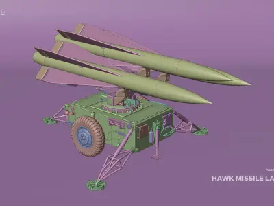 Hawk Missile Launcher 3D model