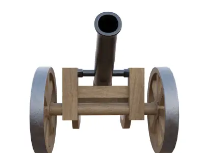 Small Cannon 3D model